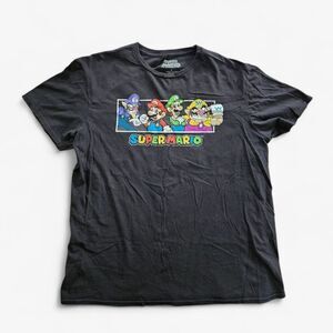 Super Mario Brothers Bros Mario Luigi Wario Waluigi Soft Graphic Tee T-Shirt L